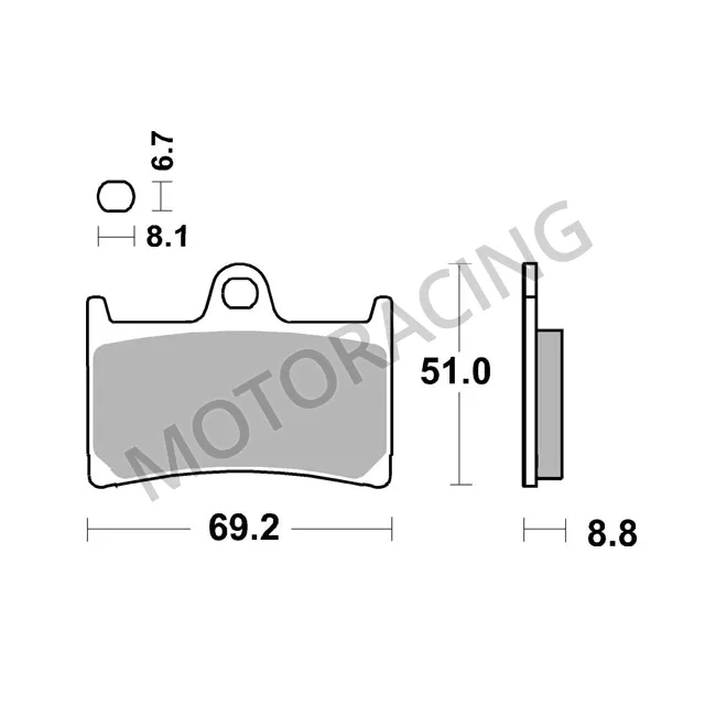 ΤΑΚΑΚΙΑ ΜΠΡΟΣΤΑ YAMAHA T-MAX 500 08'-11' / XP T-MAX 530 12'-16' SBS 198MS - SINTER ( ΜΕΤΑΛΛΙΚΟ )