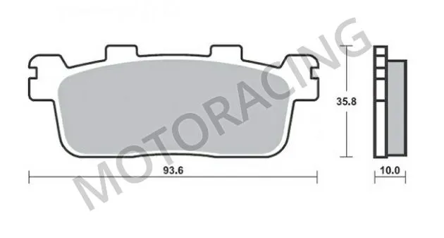 ΤΑΚΑΚΙΑ ΠΙΣΩ KYMCO PEOPLE 200S 07'-10' / XCITING 250 05'-07' / K-XCT 300 12'-16' SBS 195MS - SINTER ( ΜΕΤΑΛΛΙΚΟ )