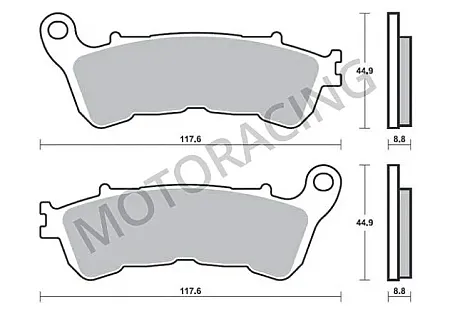 ΤΑΚΑΚΙΑ ΜΠΡΟΣΤΑ HONDA FORZA 250X 05'-11' / SH 125 09'-12' / FES 125 08'-12' SBS 192HM - ( ΚΕΡΑΜΙΚΟ )