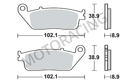 ΤΑΚΑΚΙΑ ΠΙΣΩ HONDA FJS 400 SILVERWING 06'-08' / FJS 600 SILVERWING 01'-10' SBS 184MS - SINTER ( ΜΕΤΑΛΛΙΚΟ )