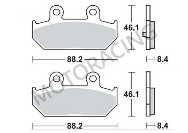 ΤΑΚΑΚΙΑ ΠΙΣΩ SUZUKI BURGMAN AN 400 07'-09' / BURGMAN AN 650 03'-09 SBS 182HF - ( ΚΕΡΑΜΙΚΟ )