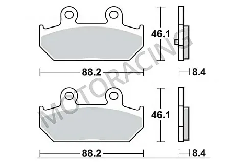 ΤΑΚΑΚΙΑ ΠΙΣΩ SUZUKI BURGMAN AN 400 07'-09' / BURGMAN AN 650 03'-09 SBS 182HF - ( ΚΕΡΑΜΙΚΟ )