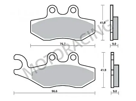 ΤΑΚΑΚΙΑ ΜΠΡΟΣΤΑ GILERA RUNNER VX 125 06'-12' / PIAGGIO BEVERLY 250 04'-09' / FLY 150 05'-10' / APRILIA SR MAX 300 11'-12' SBS 177HF - ( ΚΕΡΑΜΙΚΟ )