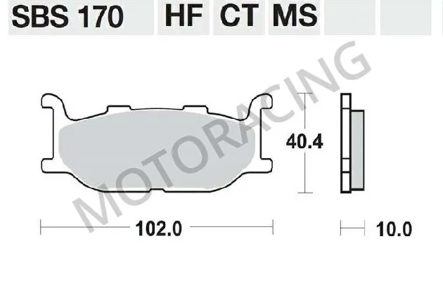 ΤΑΚΑΚΙΑ ΜΠΡΟΣΤΑ YAMAHA T-MAX 500 01'-03' / YP 400 MAJESTY 04' SBS 170HF - ( ΚΕΡΑΜΙΚΟ )