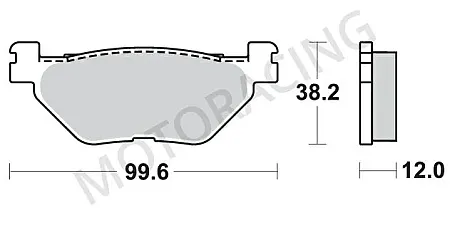 ΤΑΚΑΚΙΑ ΠΙΣΩ YAMAHA XP 530ie Lc 4T T-MAX 12'-15' SBS 169HF - ( ΚΕΡΑΜΙΚΟ )