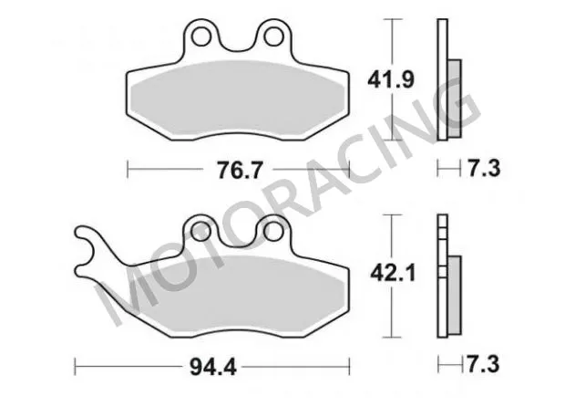 ΤΑΚΑΚΙΑ ΜΠΡΟΣΤΑ GILERA RUNNER VX 125 01'-05' / PEUGEOT GEOPOLIS 125 06'-11' / PIAGGIO SKIPPER 150 98'-05' SBS 168HF - ( ΚΕΡΑΜΙΚΟ )