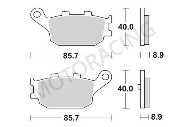 ΤΑΚΑΚΙΑ ΠΙΣΩ HONDA FORZA 250 00'-04' / JAZZ 250 01'-04' SBS 158MS - SINTER ( ΜΕΤΑΛΛΙΚΟ )