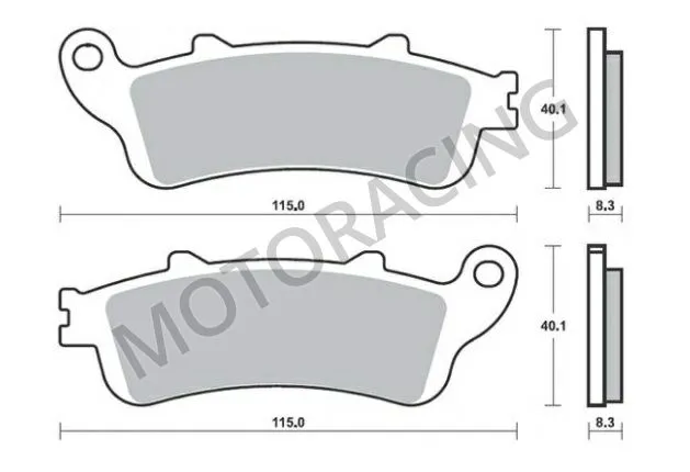 ΤΑΚΑΚΙΑ ΜΠΡΟΣΤΑ HONDA FJS 600 SILVERWING 01'-10' / FES 150 ie PANTHEON 03'-07' / FES 250 FORESIGHT 99'-02' SBS 156MS - SINTER ( ΜΕΤΑΛΛΙΚΟ )