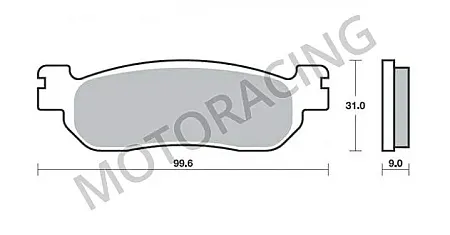 ΤΑΚΑΚΙΑ ΠΙΣΩ YAMAHA YP 250R X-MAX 05'-13' / YP 400R ie Lc 4T X-MAX 13'-16' / VP 250 ie X-CITY 07'-14' SBS 155MS - SINTER ( ΜΕΤΑΛΛΙΚΟ )