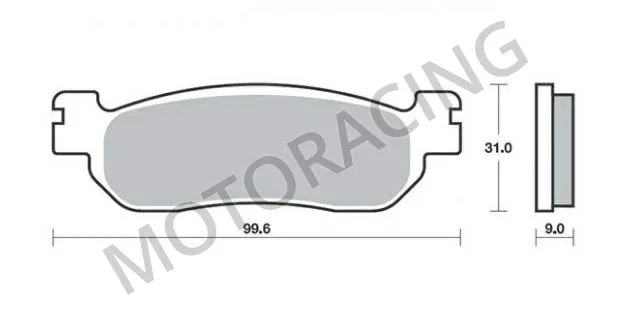 ΤΑΚΑΚΙΑ ΠΙΣΩ YAMAHA YP 250R X-MAX 05'-13' / YP 400R ie Lc 4T X-MAX 13'-16' / VP 250 ie X-CITY 07'-14' SBS 155HF - ( ΚΕΡΑΜΙΚΟ )
