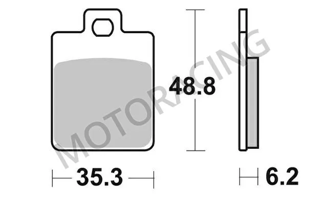ΤΑΚΑΚΙΑ ΜΠΡΟΣΤΑ PIAGGIO MP3 125 06'-12' / LIBERTY 125 98'-15' / VESPA LX 125 05'-10' SBS 202HF- (ΚΕΡΑΜΙΚΟ)