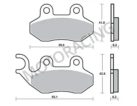 ΤΑΚΑΚΙΑ ΜΠΡΟΣΤΑ SYM SYMPHONY 125 09'-16' / FIDDLE II 125 08'-12' / CITYCOM 300 08'-15' SBS 140HF- ( ΚΕΡΑΜΙΚΟ )
