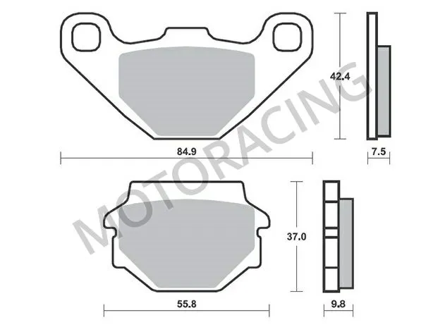 ΤΑΚΑΚΙΑ ADLY ATV 150cc ΠΙΣΩ SBS 135HM - ( ΚΕΡΑΜΙΚΟ )