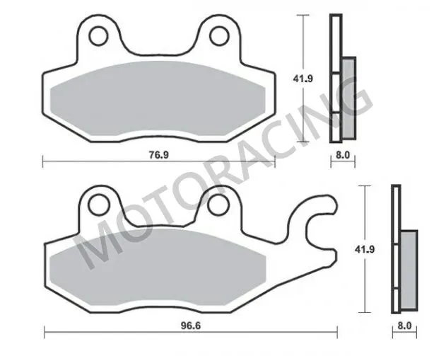 ΤΑΚΑΚΙΑ ΜΠΡΟΣΤΑ SUZUKI BURGMAN AN 400 07'-09' SBS 134HM- ( ΚΕΡΑΜΙΚΟ )