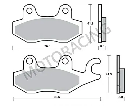 ΤΑΚΑΚΙΑ ΜΠΡΟΣΤΑ SUZUKI BURGMAN AN 400 07'-09' SBS 134HF - ( ΚΕΡΑΜΙΚΟ )