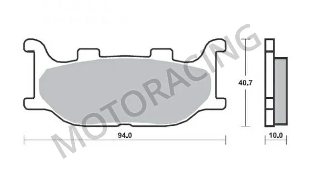 ΤΑΚΑΚΙΑ ΜΠΡΟΣΤΑ YAMAHA YP 250 MAJESTY 96'-03' / YP 400 MAJESTY 05'-11' / T-MAX 500 04'-07' SBS 128MS - SINTER ( ΜΕΤΑΛΛΙΚΟ )