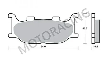 ΤΑΚΑΚΙΑ ΜΠΡΟΣΤΑ YAMAHA YP 250 MAJESTY 96'-03' / YP 400 MAJESTY 05'-11' / T-MAX 500 04'-07' SBS 128HM - ( ΚΕΡΑΜΙΚΟ )
