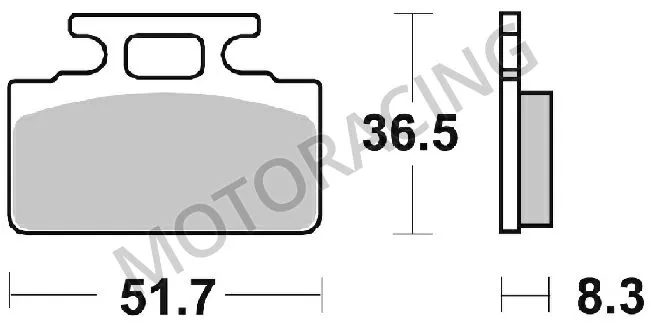 ΤΑΚΑΚΙΑ ΜΠΡΟΣΤΑ SYM MIO 100 4T 05'-14' SBS 110HF - ( ΚΕΡΑΜΙΚΟ )