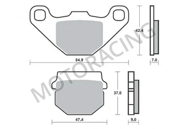 ΤΑΚΑΚΙΑ ΠΙΣΩ SUZUKI RM 85 02'-04' / KAWASAKI KMX 125 86'-98' / ADLY ATV 150 15'-16' SBS 101HM - ( ΚΕΡΑΜΙΚΟ )