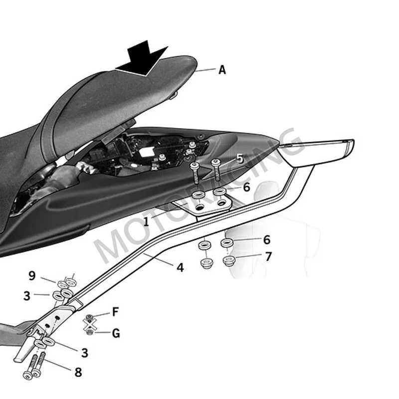 ΒΑΣΕΙΣ ΒΑΛΙΤΣΑΣ HONDA CB 600F HORNET 11'-13' SHAD