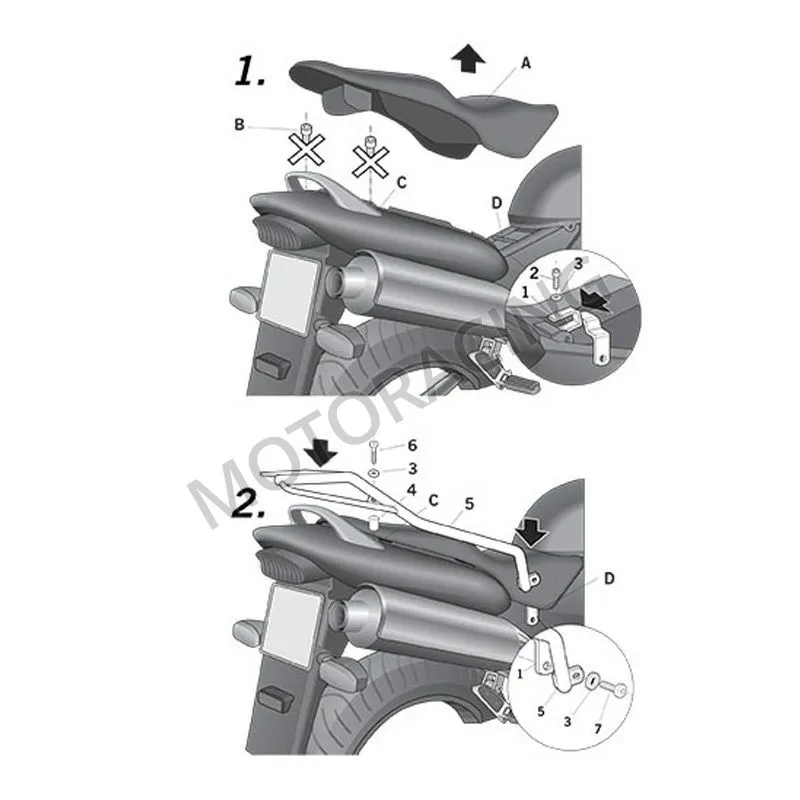 ΒΑΣΗ ΒΑΛΙΤΣΑΣ HONDA CB 600F HORNET 03'-06' SHAD