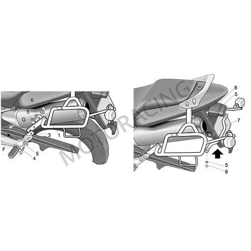 ΒΑΣΕΙΣ ΠΛΑΪΝΩΝ ΒΑΛΙΤΣΩΝ HONDA CB 900 HORNET 02'-05' SHAD
