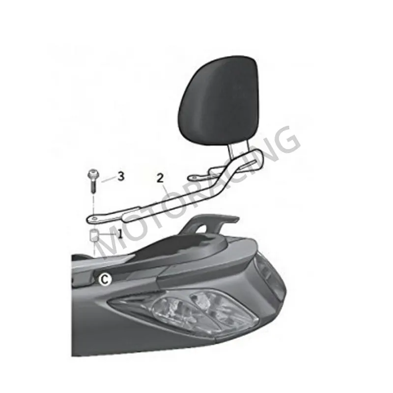 ΒΑΣΗ ΓΙΑ ΜΑΞΙΛΑΡΙ ΠΛΑΤΗΣ YAMAHA YP 125R ie X-MAX / YP 250 X-MAX  SΗΑD