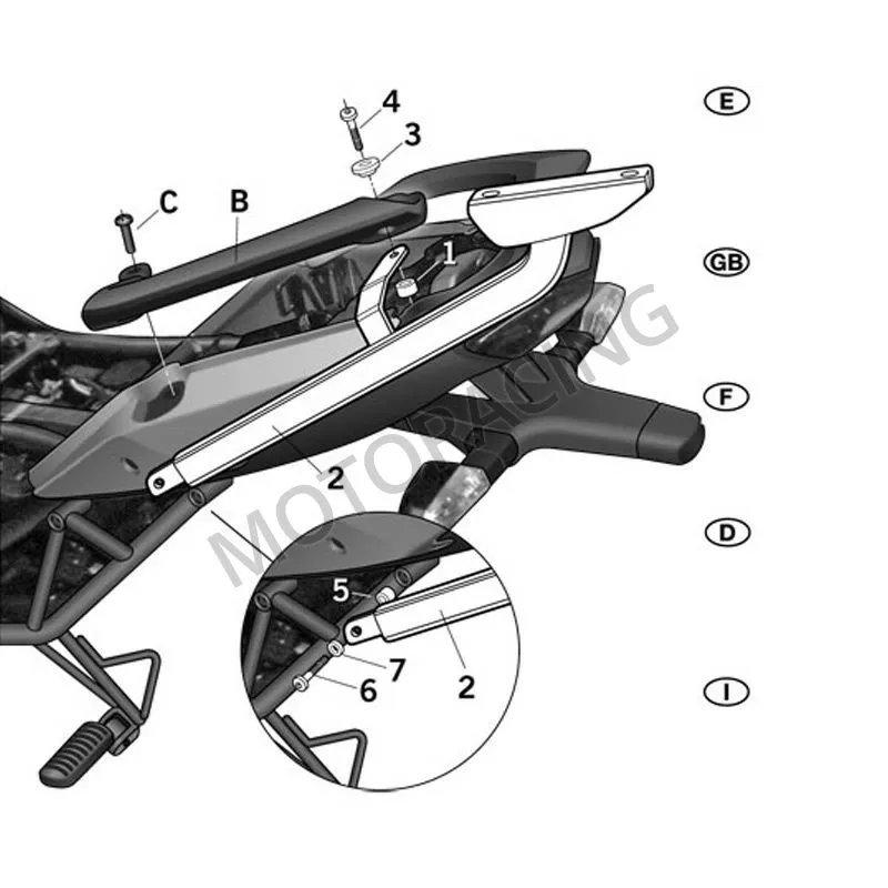 ΒΑΣΕΙΣ ΒΑΛΙΤΣΑΣ KAWASAKI KLE 650 VERSYS ABS 10'-14' SHAD