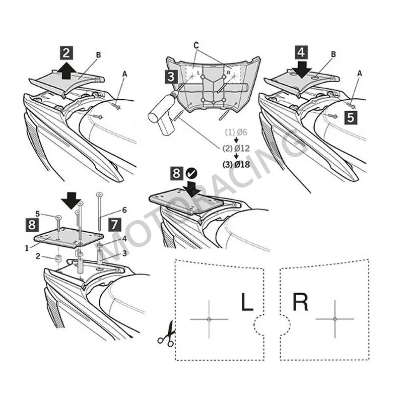 ΒΑΣΗ ΒΑΛΙΤΣΑΣ KYMCO X-Town 300ie ABS 16' SHAD