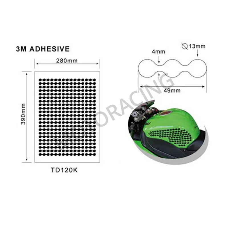 ΑΥΤΟΚΟΛΛΗΤΟ ΑΝΤΙΟΛΙΣΘΗΤΙΚΟ ΡΕΖΕΡΒΟΥΑΡ ΜΗΧΑΝΗΣ ΜΑΥΡΟ 280 X 390MM (110 TRACTION DOTS)