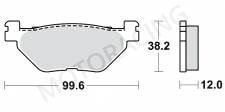 ΤΑΚΑΚΙΑ ΠΙΣΩ YAMAHA XP 530ie Lc 4T T-MAX 12'-15' SBS 169MS - SINTER ( ΜΕΤΑΛΛΙΚΟ )